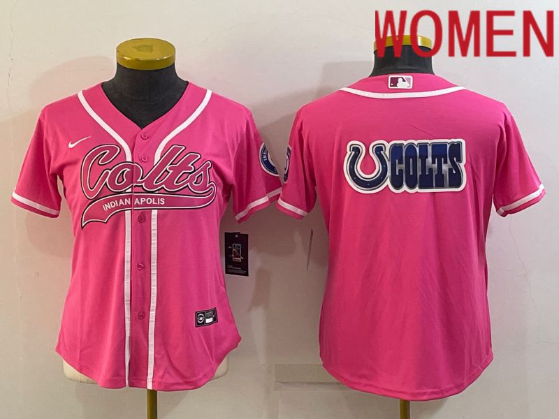 Women Indianapolis Colts Blank Pink 2022 Nike Co branded NFL Jersey->women nfl jersey->Women Jersey